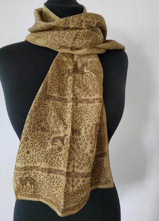 Frances sanderson шовковий хустку шотландія animal print френсіс сандерсон