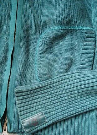 Бирюзовая кофта на молнии шерсть 5