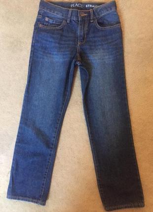 Привозные джинсы плотные place straight на 7-8 лет1 фото