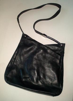 Чёрная кожаная сумка new style bags