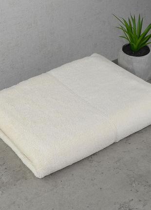 Полотенце махра/велюр gm textile 50x90см премиум качества milado 550г/м2 (ванильный)1 фото