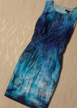 Красиве котоновое плаття принт пейзаж coast, р. 8-10 8