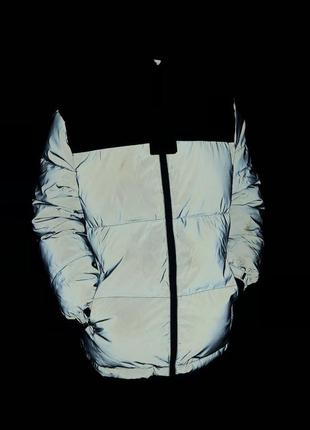 Зимний пуховик tnf 700 grey рефлектив Biking