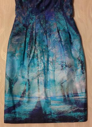 Красиве котоновое плаття принт пейзаж coast, р. 8-10 9