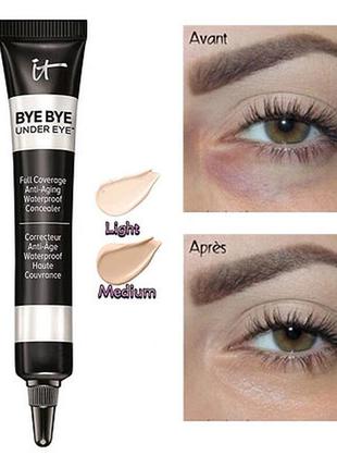 Консилер под глаза it cosmetics bye bye under eye concealer medium 20.0 (n) (12ml)1 фото