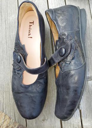 Шкіряні туфлі балетки дорогого бренду1 фото