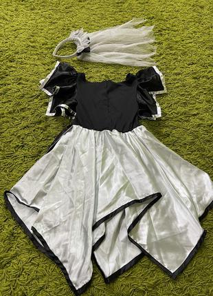 Платье ведьма ведьмочка невеста на5-6лет хеллоуин2 фото