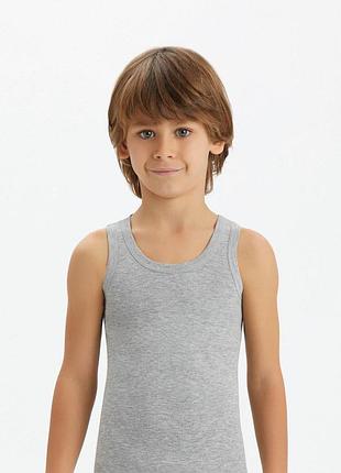 Майка для мальчика 2214-20 серая