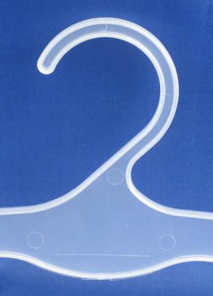 Матові пластмасова вішалка плічко 26,5 см з зубцями комплектів нижньої білизни і купальників3 фото