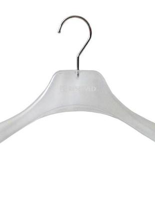 Вешалка-плечико италия пластиковая прозрачная 45см без перекладины для верхней одежды1 фото