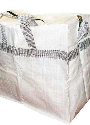 Біла однотонна господарська сумка 600/1050мм на блискавці для покупок2 фото