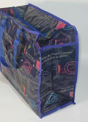Господарська сумка 300х360х160 мм на блискавці, з малюнком з лаковим покриттям3 фото