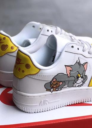 Кросівки шкіряні nike air force one tom and jerry, кроссовки кожаные3 фото