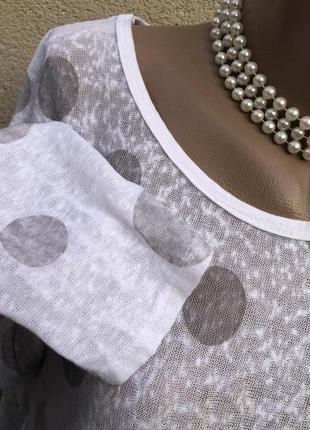 Трикотажная блуза,кофточка в горохи,пайетки,большой размер,батал,италия2 фото