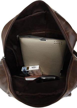 Сумка рюкзак шкіряна 14150, коричневий6 фото