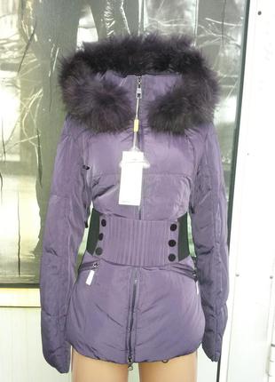 Зимняя молодежная куртка когд  с натур енотом 7491 фото