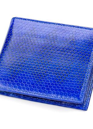 Гаманець sea snake leather 18144 з натуральної шкіри морської змії синій, синій
