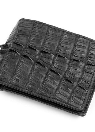 Гаманець crocodile leather 18232 з натуральної шкіри крокодила (каймана) чорний, чорний