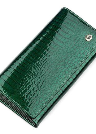 Кошелек женский st leather 18393 (s2001a) оригинальный зеленый, зеленый