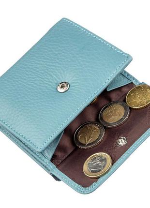 Небольшое женское портмоне st leather 18915 голубой, голубой5 фото