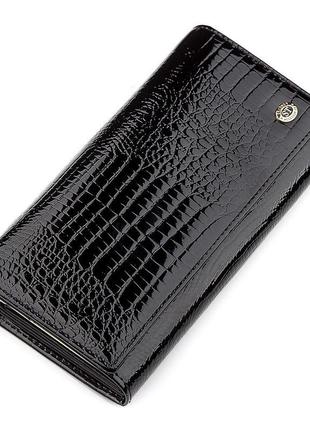 Кошелек женский st leather 18426 (s6001a) кожаный черный