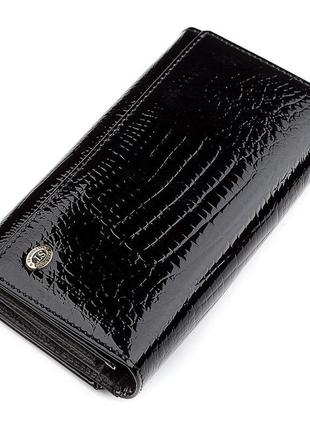 Кошелек женский st leather 18433 (s9001a) надежный черный, черный