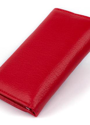 Ключница-кошелек женская st leather 19222 красная4 фото