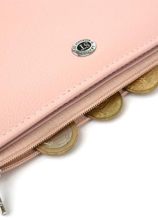 Женский кошелек из натуральной кожи st leather 19383 розовый5 фото