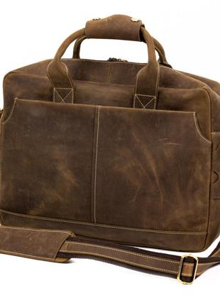 Чоловічий шкіряний портфель joyart premium ar1001, коричневий