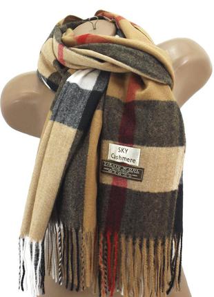 Женский шерстяной шарф sky cashmere s176008, цвет burberry durk