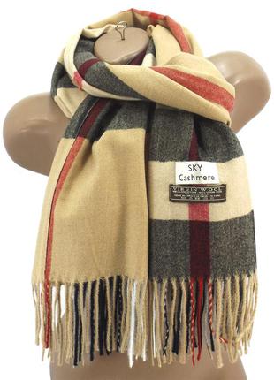 Женский шерстяной шарф sky cashmere s176001, цвет burberry light