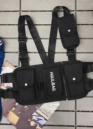 Нагрудна сумка hgul+bag 6410 чорна