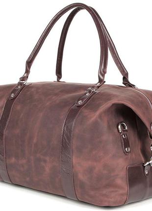 Дорожная сумка из натуральной кожи shvigel 00885, коричневый