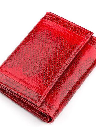 Гаманець жіночий sea snake leather 18280 з натуральної шкіри морської змії червоний, червоний