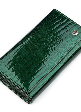 Кошелек женский st leather 18428 (s8001a) удобный зеленый