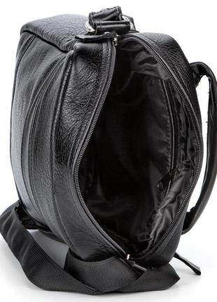 Кожаная мужская сумка shvigel 00791 черная7 фото