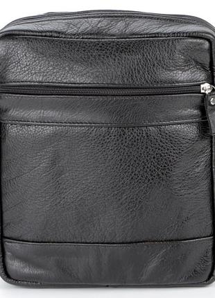 Кожаная мужская сумка shvigel 00791 черная2 фото