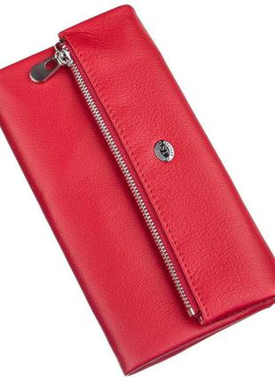 Жіночий шкіряний гаманець st leather 20091 червоний