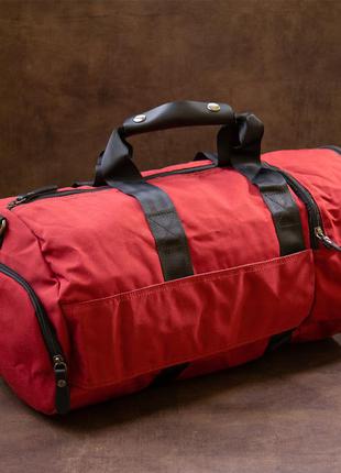 Спортивна сумка текстильна vintage 20642 малинова