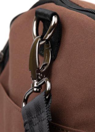 Спортивна сумка текстильна vintage 20643 коричнева5 фото