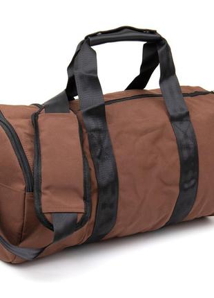 Спортивна сумка текстильна vintage 20643 коричнева3 фото