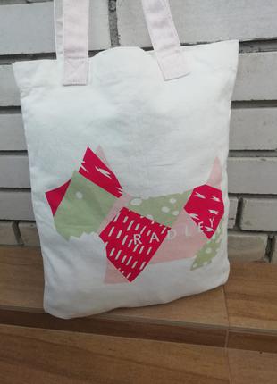 Фирменная текстильная сумка шоппер radley!!! оригинал!!3 фото