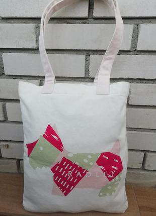 Фирменная текстильная сумка шоппер radley!!! оригинал!!2 фото