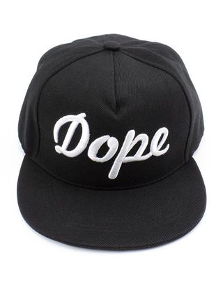 Стильная и удобная кепка, бейсболка new wear аа8001. черная dope. рэперка универсальный размер. красивый принт