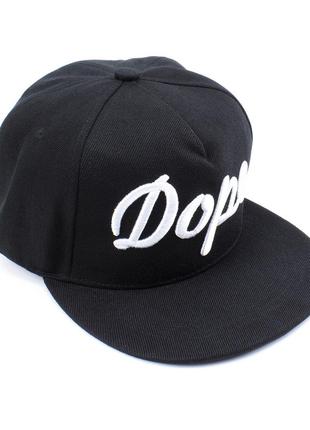 Стильна і зручна кепка, бейсболка new wear аа8001. чорна dope. рэперка універсальний розмір. красивий принт3 фото