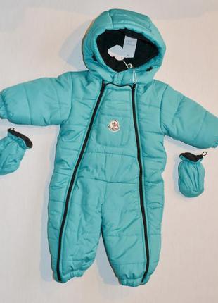 Дитячий зимовий комбінезон для новонароджених унісекс 80 розмір, цілісний, чоловічок1 фото