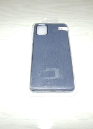 Чохол samsung a31 накладка тпу синій джинс з дзеркальним обідком