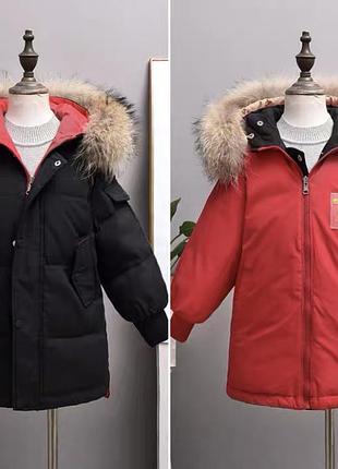 Двусторонние пуховики парки