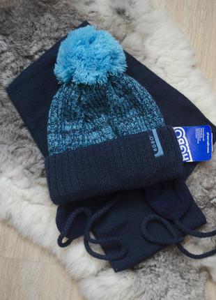 Зимовий набір, шапка з шарфом фірми agbo