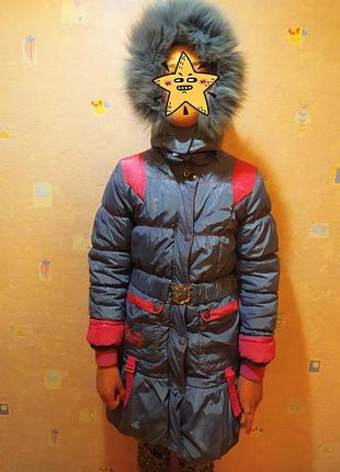 Пальто зимнее для девочки р.152